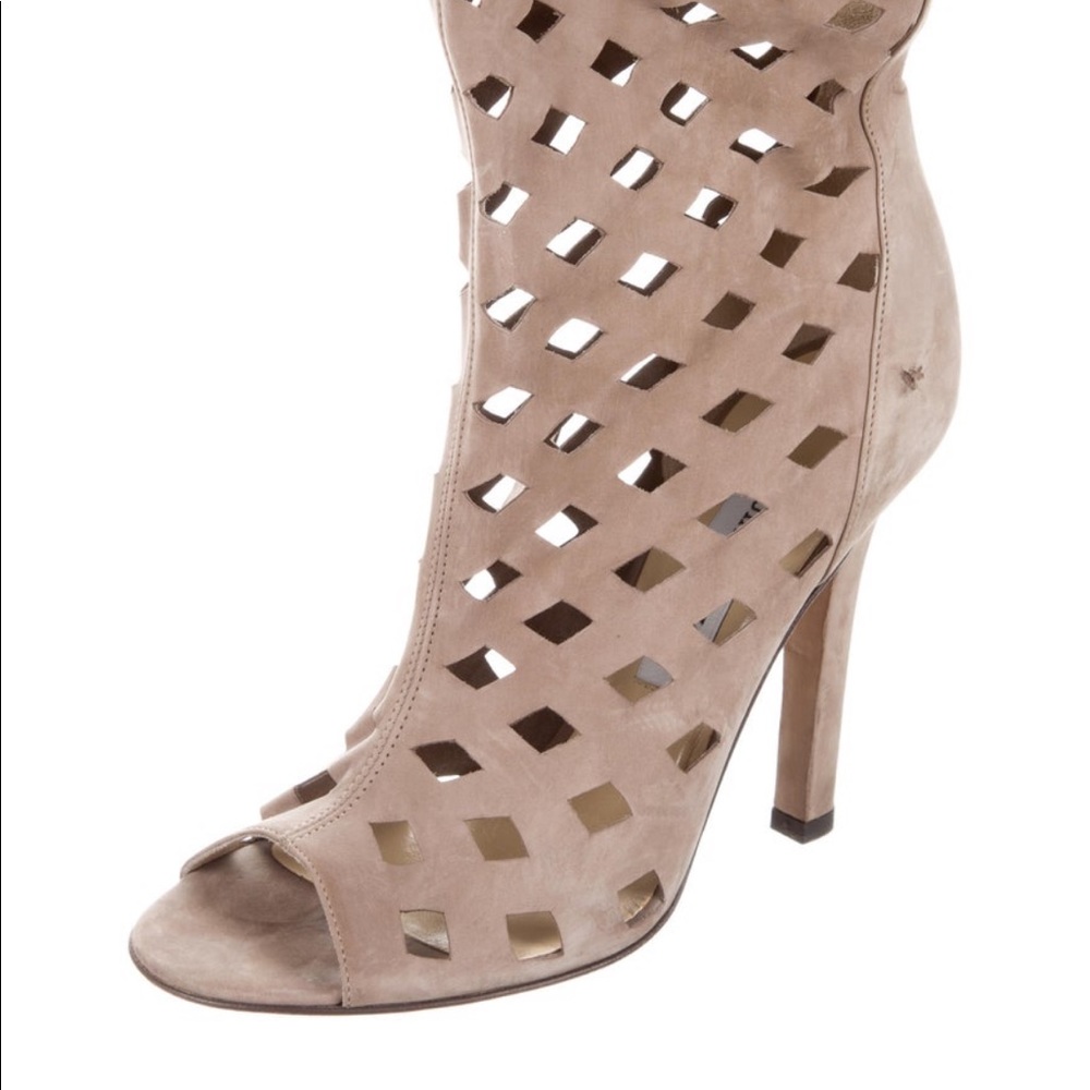 Jimmy Choo Suede Cage Ankle Boots 9 IT39 Authentic